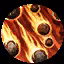 This icon represents an equipped item at the end of a game