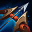 This icon represents an equipped item at the end of a game