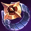 This icon represents an equipped item at the end of a game