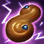 This icon represents an equipped item at the end of a game