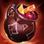 This icon represents an equipped item at the end of a game