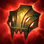 This icon represents an equipped item at the end of a game