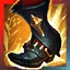 This icon represents an equipped item at the end of a game
