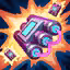 This icon represents an equipped item at the end of a game