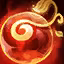 This icon represents an equipped item at the end of a game