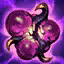 This icon represents an equipped item at the end of a game