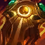This icon represents an equipped item at the end of a game