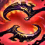 This icon represents an equipped item at the end of a game