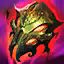 This icon represents an equipped item at the end of a game