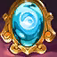 This icon represents an equipped item at the end of a game