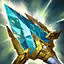 This icon represents an equipped item at the end of a game
