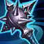 This icon represents an equipped item at the end of a game