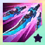 This icon represents an equipped item at the end of a game