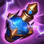This icon represents an equipped item at the end of a game