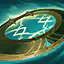 This icon represents an equipped item at the end of a game