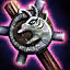 This icon represents an equipped item at the end of a game