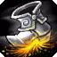 This icon represents an equipped item at the end of a game