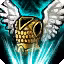 This icon represents an equipped item at the end of a game