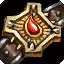 This icon represents an equipped item at the end of a game