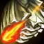 This icon represents an equipped item at the end of a game