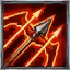This icon represents an equipped item at the end of a game