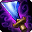 This icon represents an equipped item at the end of a game