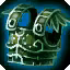 This icon represents an equipped item at the end of a game