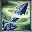 This icon represents an equipped item at the end of a game