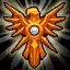 This icon represents an equipped item at the end of a game