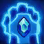 This icon represents an equipped item at the end of a game