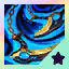 This icon represents an equipped item at the end of a game