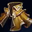 This icon represents an equipped item at the end of a game