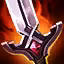 This icon represents an equipped item at the end of a game
