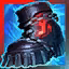 This icon represents an equipped item at the end of a game