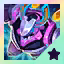 This icon represents an equipped item at the end of a game