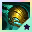 This icon represents an equipped item at the end of a game