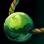 This icon represents an equipped item at the end of a game