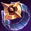 This icon represents an equipped item at the end of a game