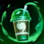 This icon represents an equipped item at the end of a game