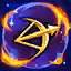 This icon represents an equipped item at the end of a game