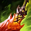 This icon represents an equipped item at the end of a game
