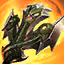 This icon represents an equipped item at the end of a game