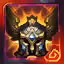This icon represents an equipped item at the end of a game