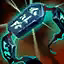 This icon represents an equipped item at the end of a game
