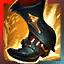 This icon represents an equipped item at the end of a game