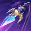 This icon represents an equipped item at the end of a game