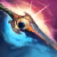 This icon represents an equipped item at the end of a game