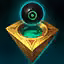 This icon represents an equipped item at the end of a game