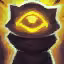 This icon represents an equipped item at the end of a game