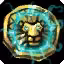 This icon represents an equipped item at the end of a game